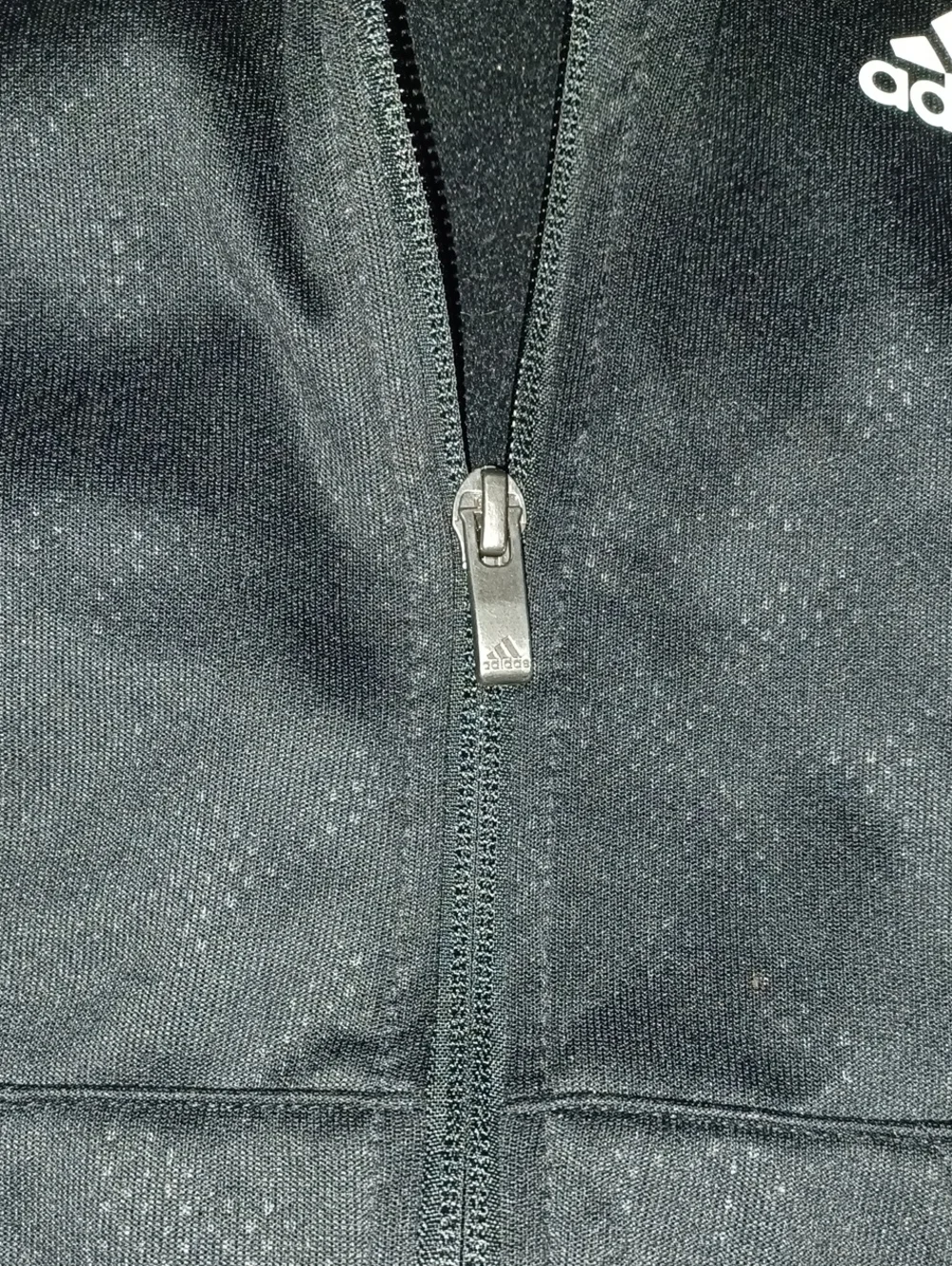 Adidas Kids Black Zip-Up Hoodie Jacket Size 8